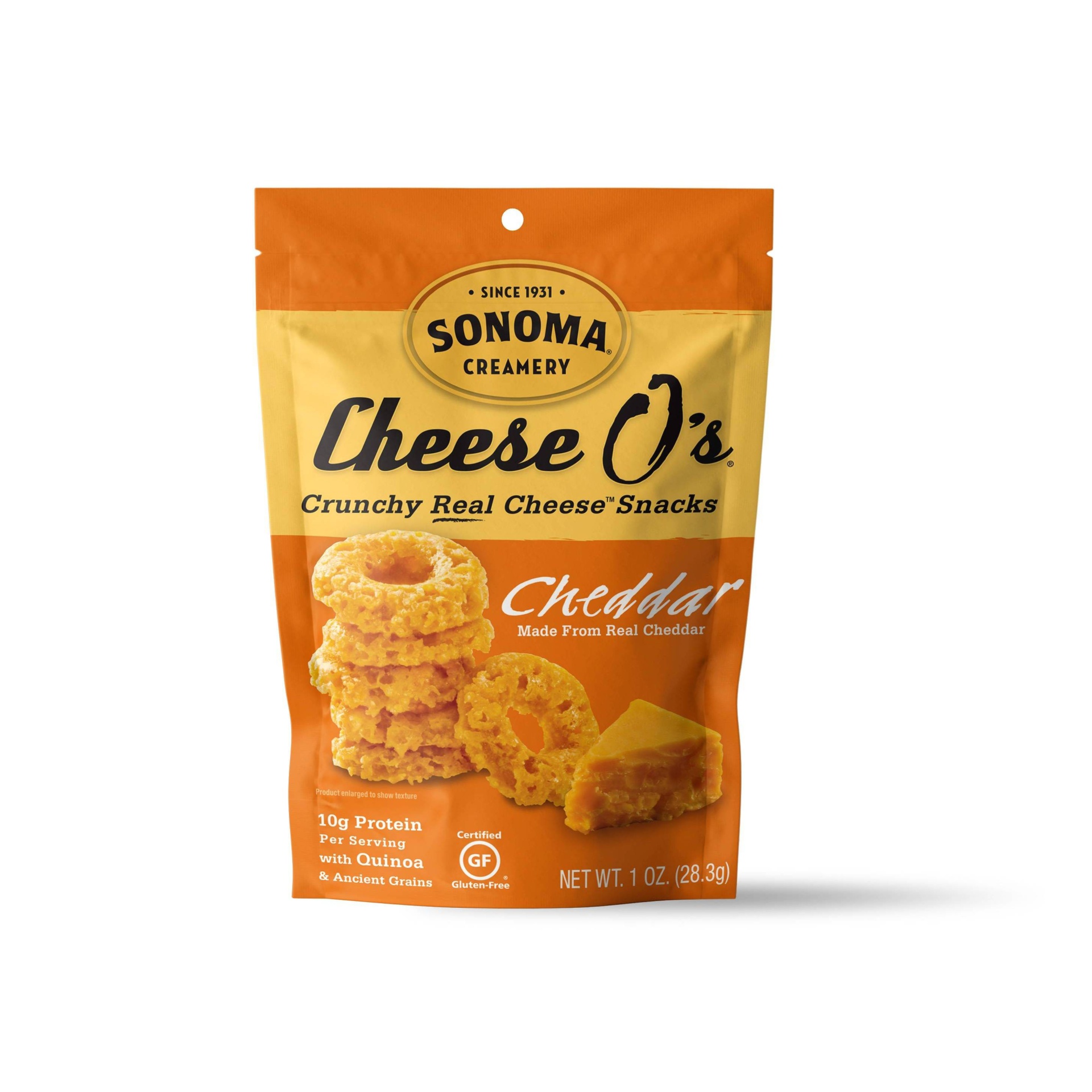 slide 1 of 3, Mr. Cheese O's Cheddar Crunchy Real Cheese Snacks, 1 oz