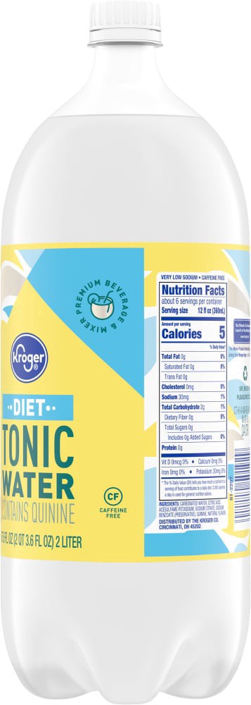slide 3 of 4, Kroger Diet Tonic Water - 2 liter, 2 liter