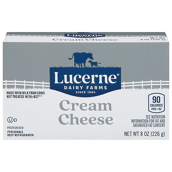 slide 1 of 1, Lucerne Cream Cheese - 8 Oz, 8 oz