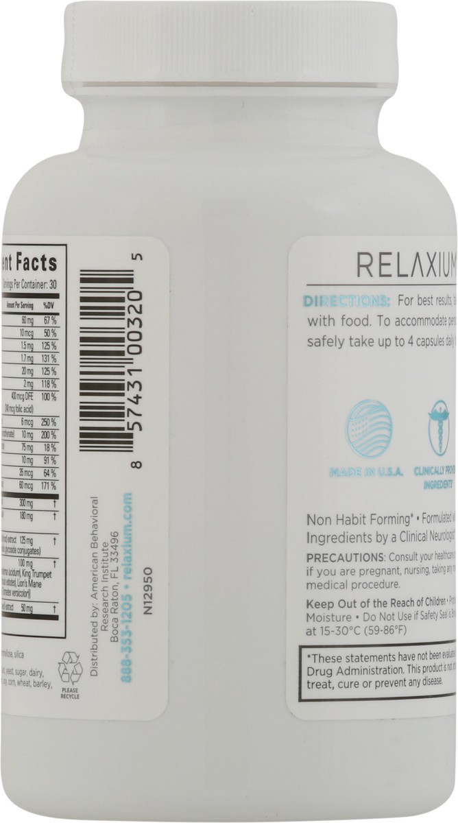 slide 11 of 13, Relaxium Calm 60 Vegan Capsules, 60 ct