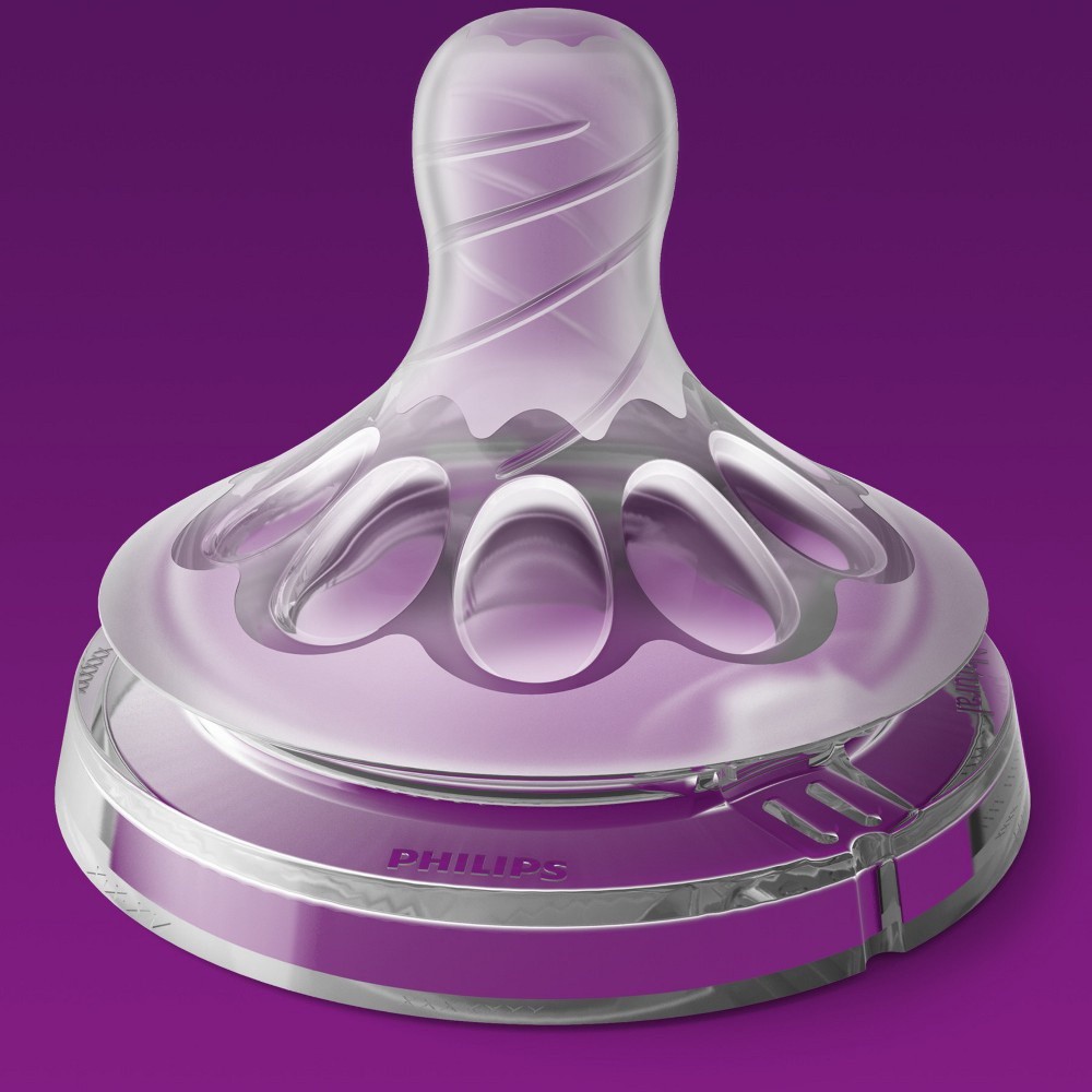 slide 4 of 10, Philips Avent Natural Baby Bottle Fast Flow Nipple, 2 ct