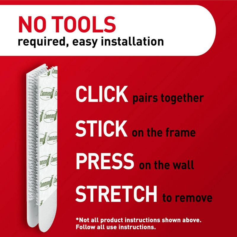 slide 15 of 23, Command Medium Picture Hanging Strips White: Adhesive Wall Mounting for Art & Stationery, 1 ct