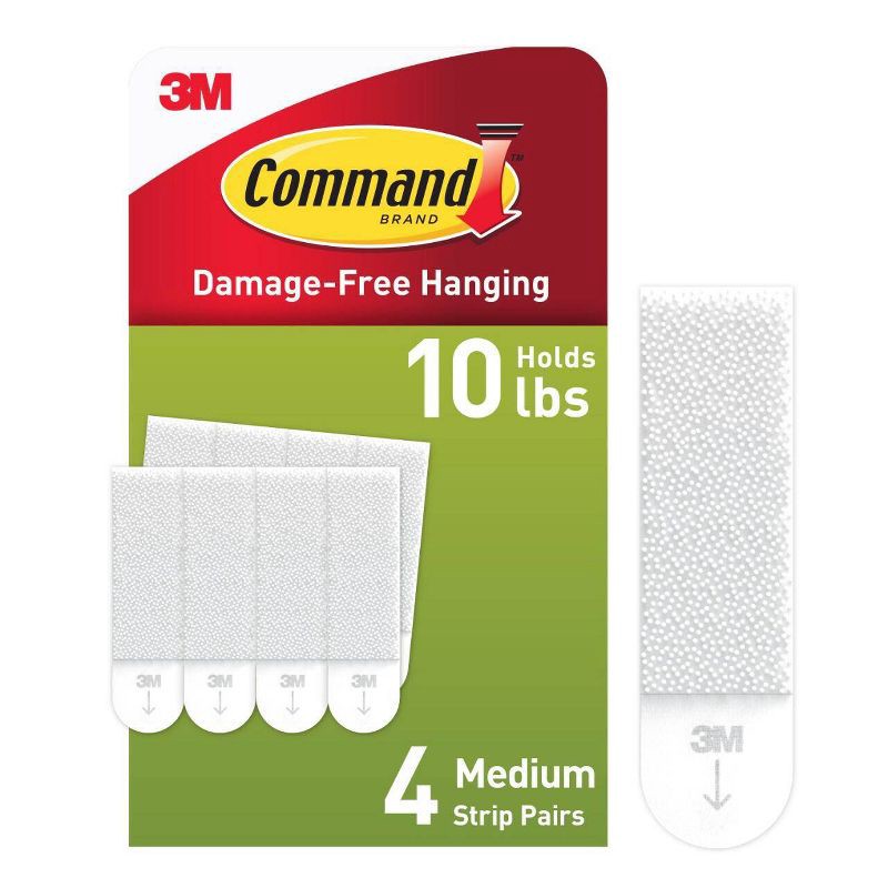 slide 1 of 20, Command Medium Picture Hanging Strips White: Adhesive Wall Mounting for Art & Stationery, 1 ct