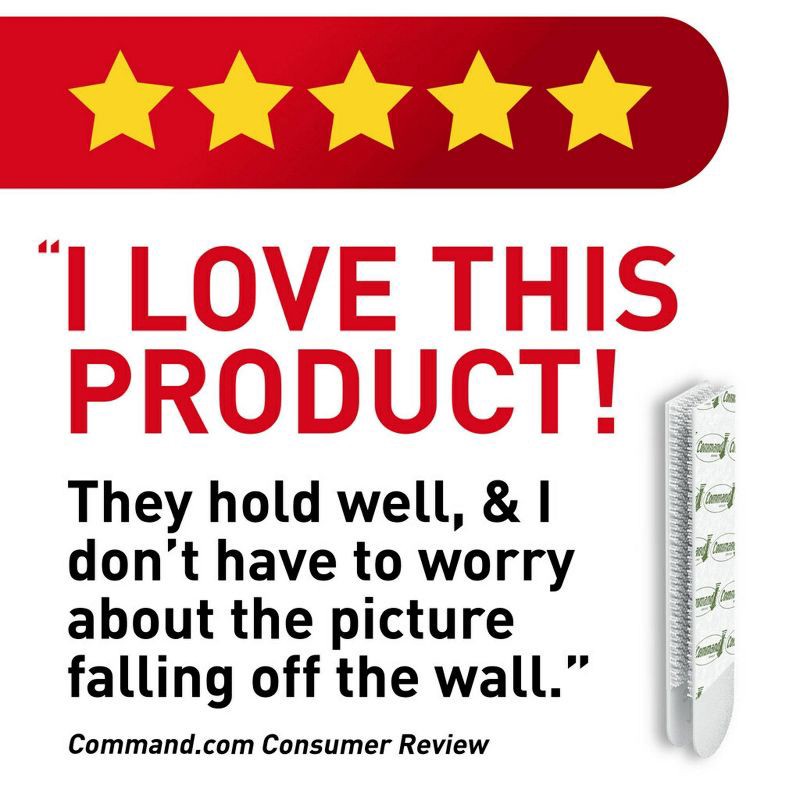 slide 8 of 23, Command Medium Picture Hanging Strips White: Adhesive Wall Mounting for Art & Stationery, 1 ct