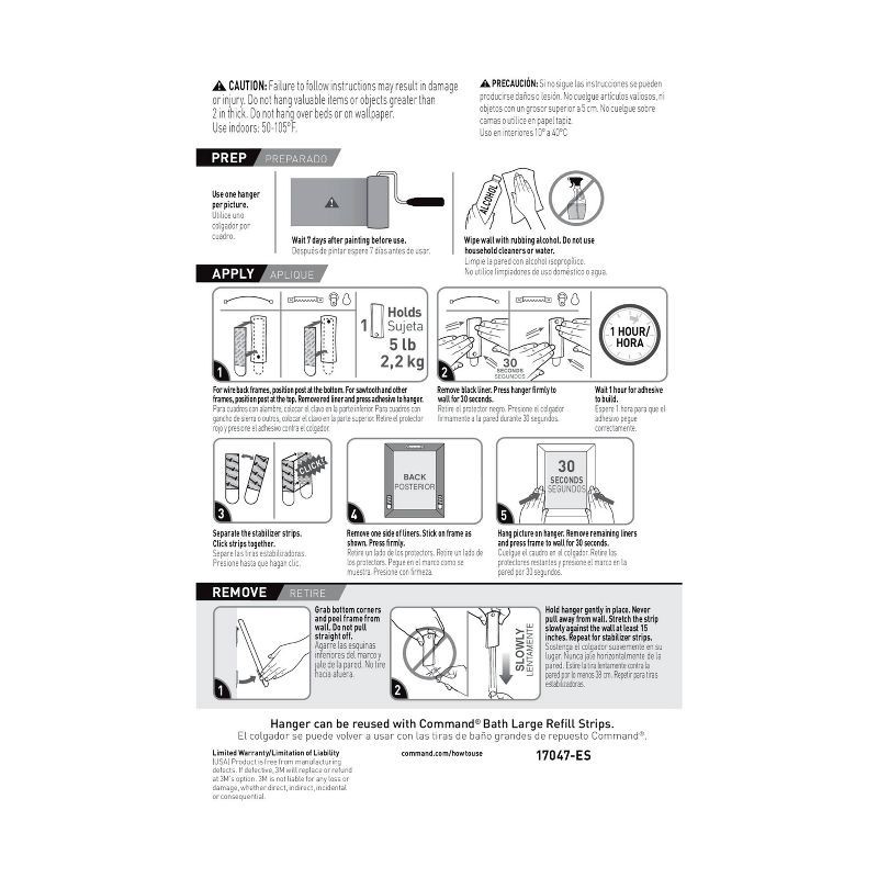 slide 12 of 12, Command Jumbo Universal Picture Hanger White, 1 ct