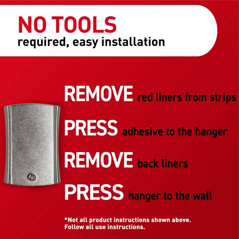 slide 8 of 13, Command JSticky Nail Wire Back Hanger White: Adhesive Hooks, Metal, 8 lb Capacity, Light Silver, 1 Pack, 8 lb, 1 ct