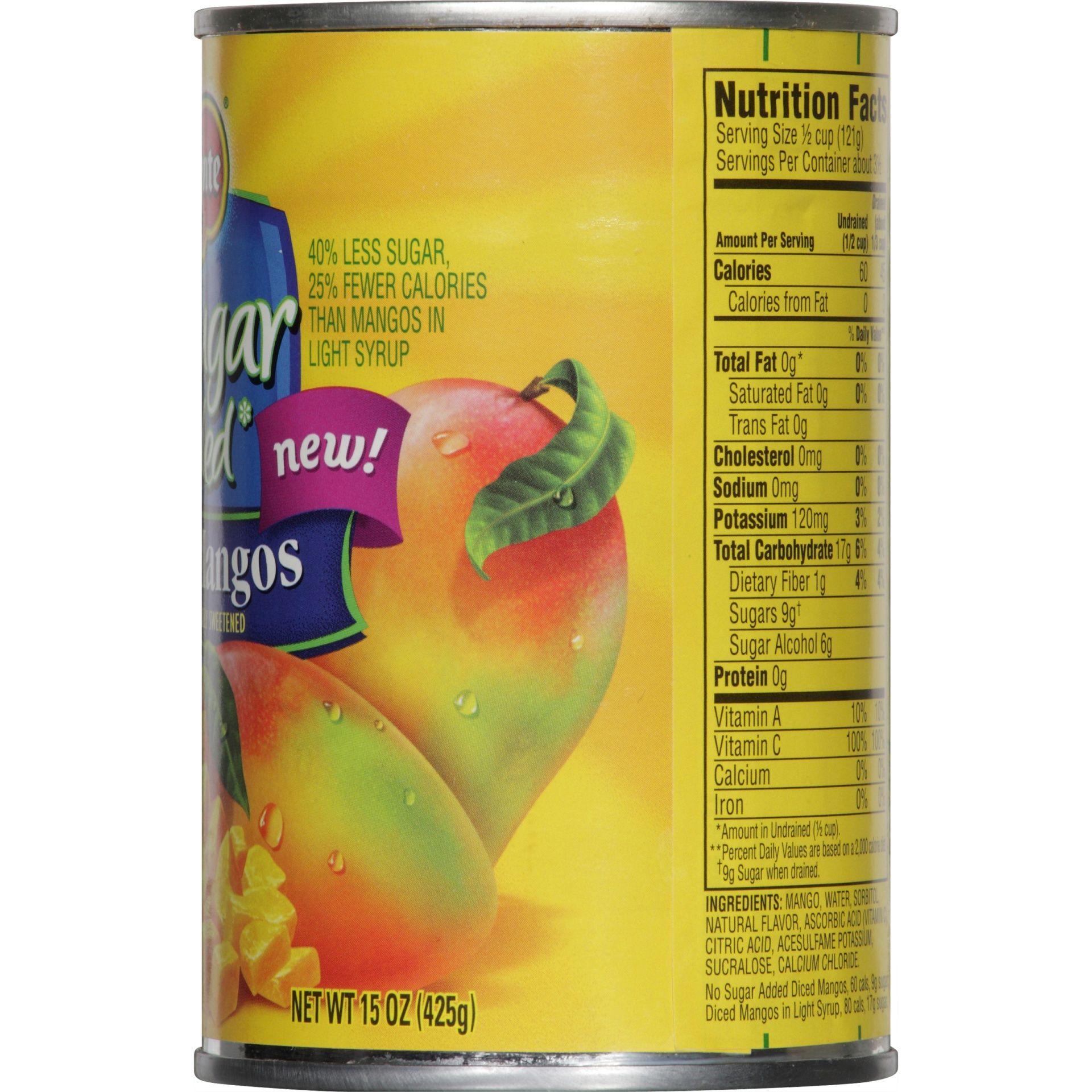 slide 3 of 6, Del Monte NSA Diced Mango, 15 oz