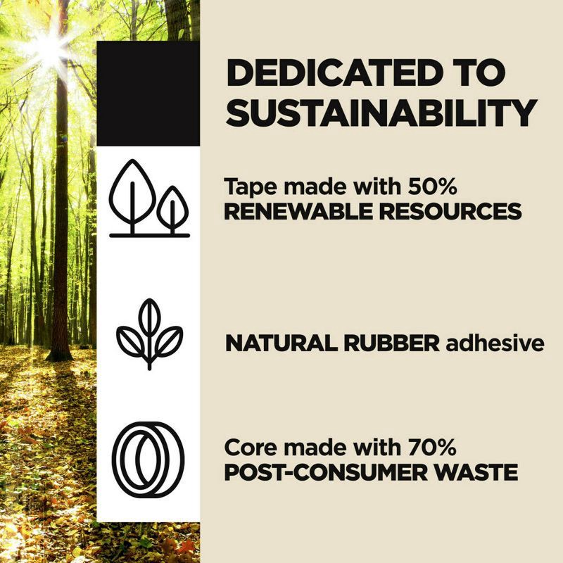 slide 10 of 10, Scotch 2'' Masking Tape: Beige Adhesive Roll for Art & Office, 2 Inch Width, 1 ct