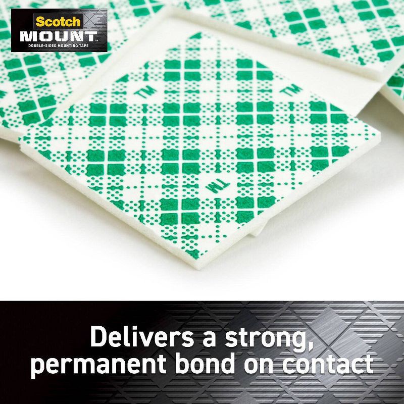 slide 2 of 9, Scotch 1" Indoor Mounting Squares, 1 ct