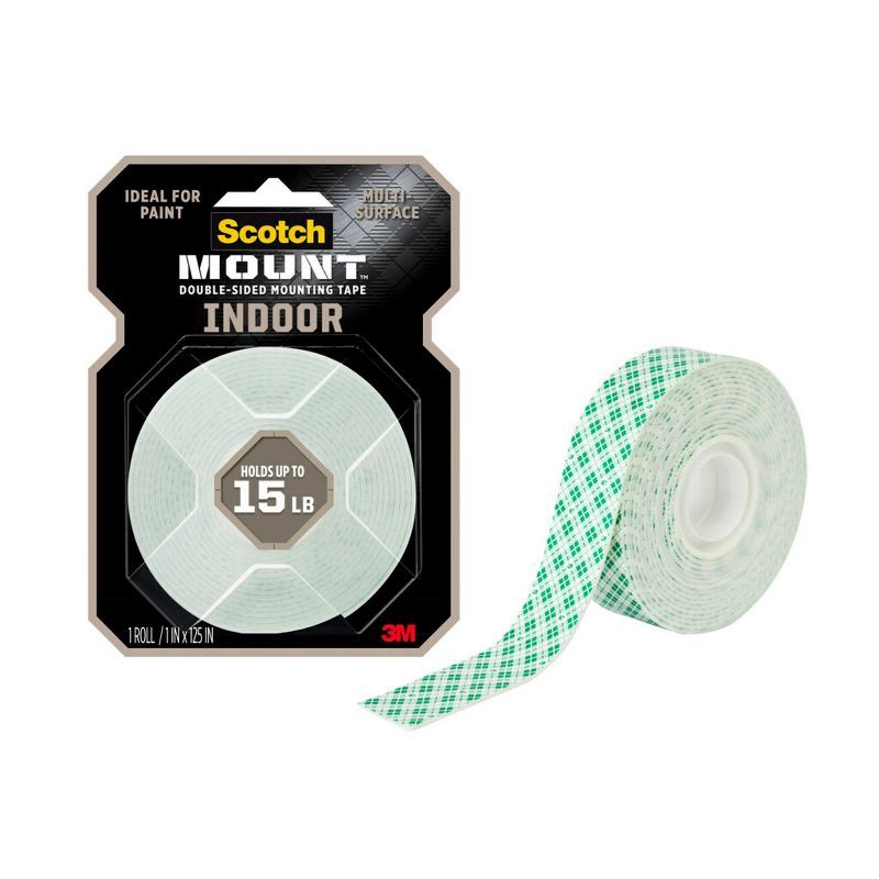 slide 1 of 7, Scotch 1"x125" Indoor Mounting Tape, 1 ct