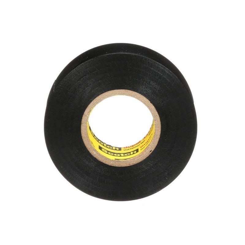 slide 2 of 10, Scotch Electrical Tape Black: Industrial Vinyl Tape for Electrical Use, 1 ct