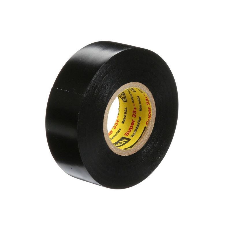 slide 3 of 10, Scotch Electrical Tape Black: Industrial Vinyl Tape for Electrical Use, 1 ct