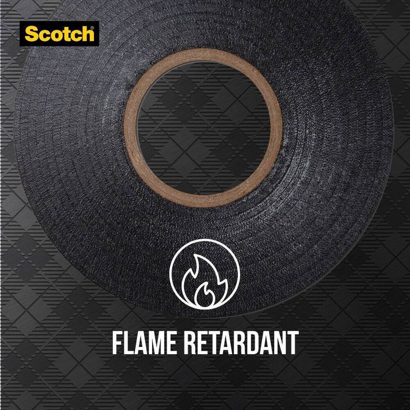 slide 10 of 10, Scotch Electrical Tape Black: Industrial Vinyl Tape for Electrical Use, 1 ct