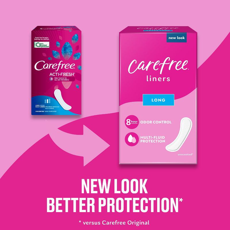 slide 3 of 9, Carefree Unwrapped Unscented Panty Liners - 92ct, 92 ct