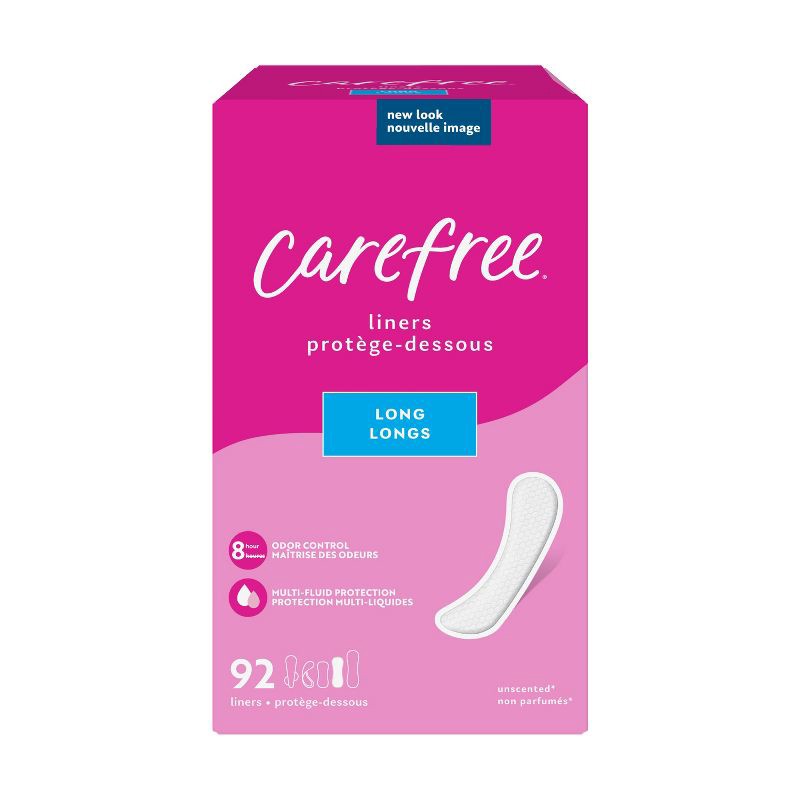 slide 1 of 9, Carefree Unwrapped Unscented Panty Liners - 92ct, 92 ct