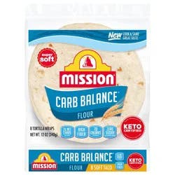 Mission Carb Balance Taco Size Soft flour Tortillas - 12oz/8ct