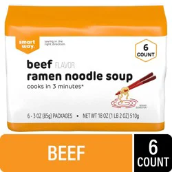 Smart Way Beef Flavor Ramen Noodle Soup