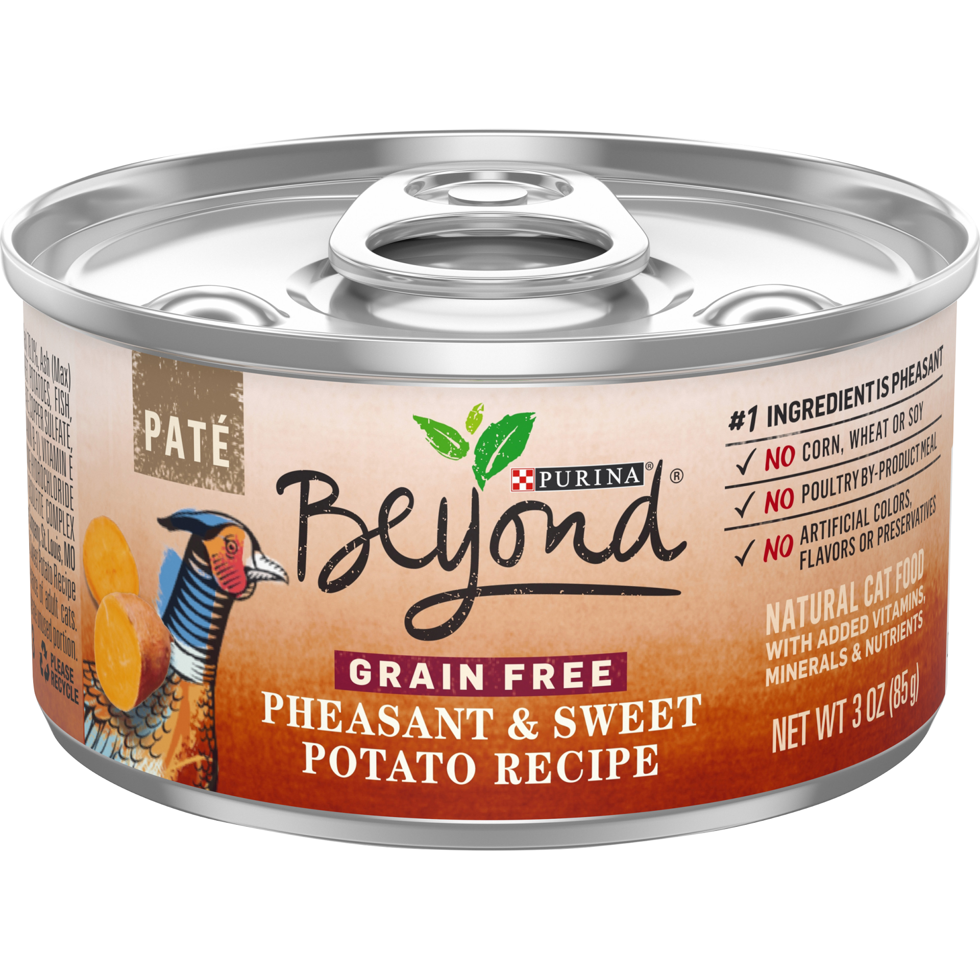 slide 1 of 1, Beyond Grain Free Pheasant & Sweet Potato Recipe Pate Cat Food, 3 oz