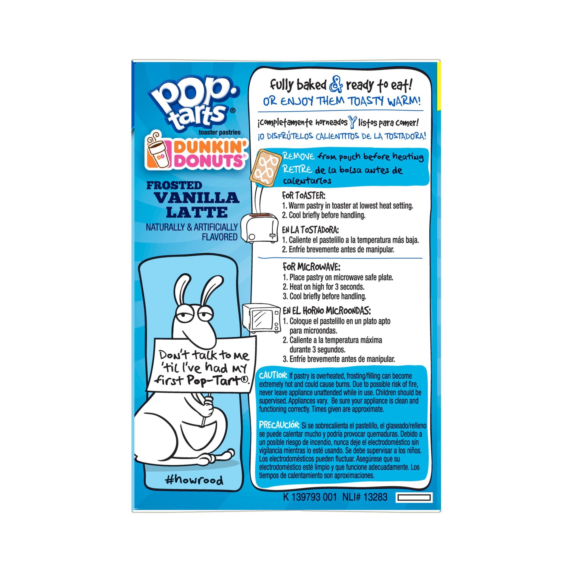 slide 3 of 5, Pop-Tarts Dunkin Donuts Frosted Vanilla Latte Toaster Pastries, 14.1 oz