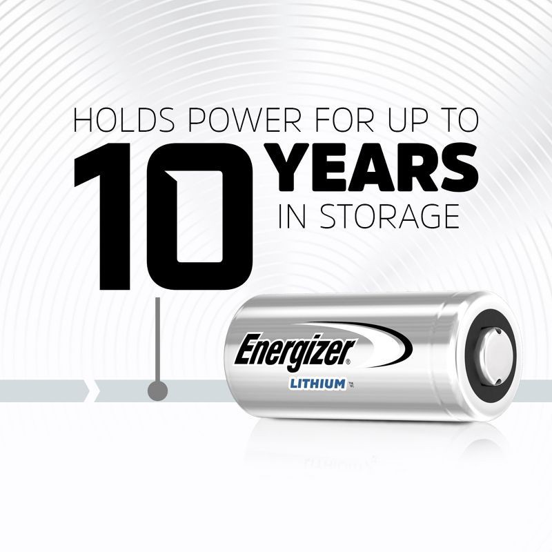 slide 8 of 8, Energizer CR2 Batteries 2pk - Lithium Battery: Silver, 800mAh, 3V, Camera Device, 2 ct