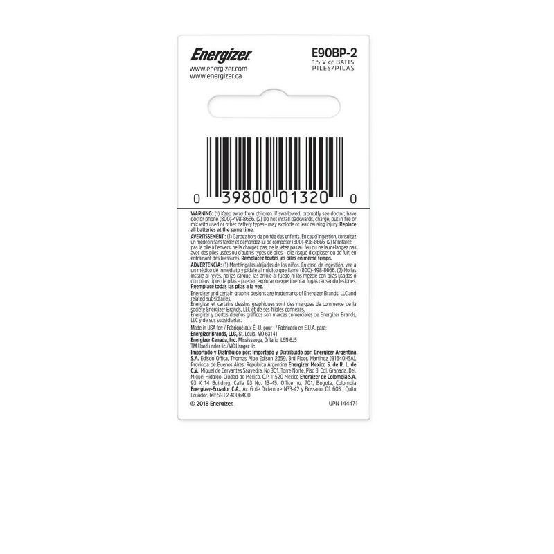 slide 3 of 3, Energizer 2pk N Batteries, 2 ct