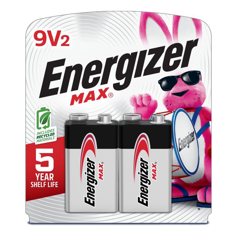 slide 1 of 10, Energizer Max 9V Batteries - 2pk Alkaline Battery, 2 ct