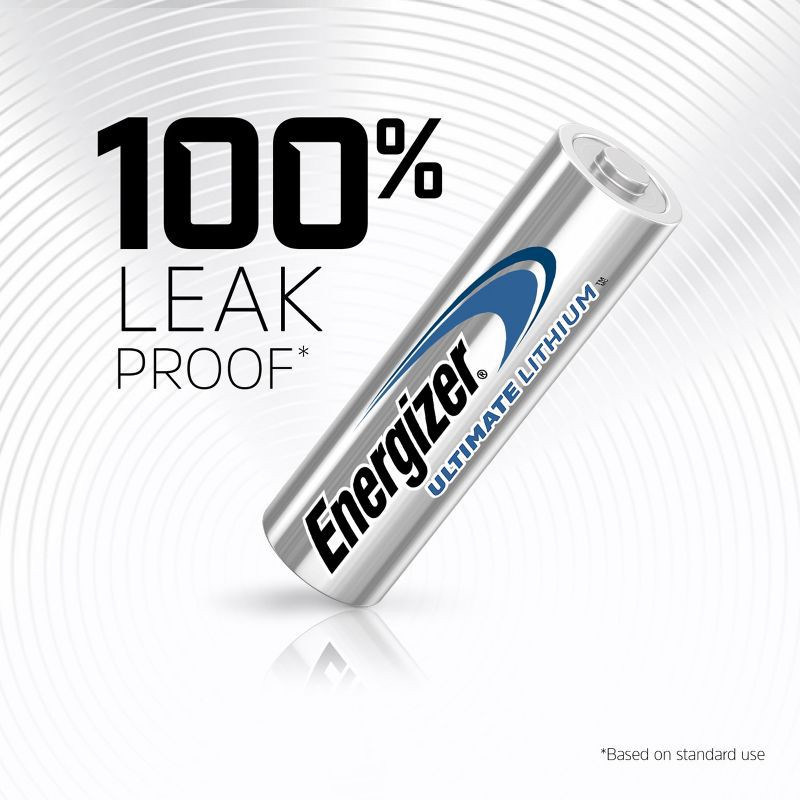 slide 8 of 10, Energizer Ultimate Lithium AA Batteries - 4pk Lithium Battery, 4 ct