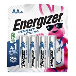 Energizer Ultimate Lithium AA Batteries - 4pk Lithium Battery: 3000 mAh, 1.5V, Single-Use