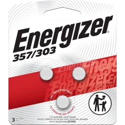 Energizer 357 Batteries 3pk - Silver Oxide Button Battery: Single-Use Household 1.55V