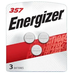 Energizer 357 Batteries 3pk - Silver Oxide Button Battery: Single-Use Household 1.55V