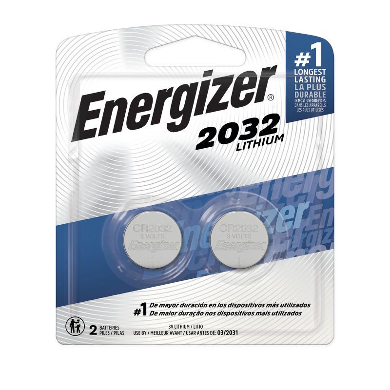 slide 1 of 9, Energizer 2032 Batteries 2pk - Lithium Coin Battery, 2 ct