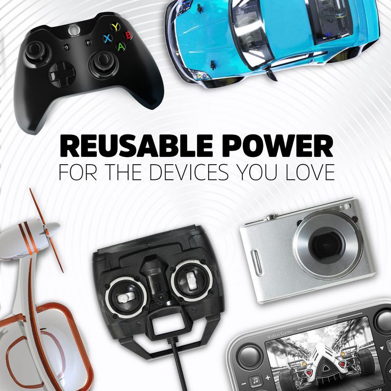 slide 5 of 9, Energizer 4pk Power Plus Rechargeable AA Batteries: 2300mAh, 1.2V, Silver, 4 ct