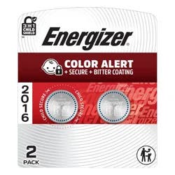 Energizer 2016 Batteries 2pk - Lithium Coin Battery: 3V, 90mAh Capacity