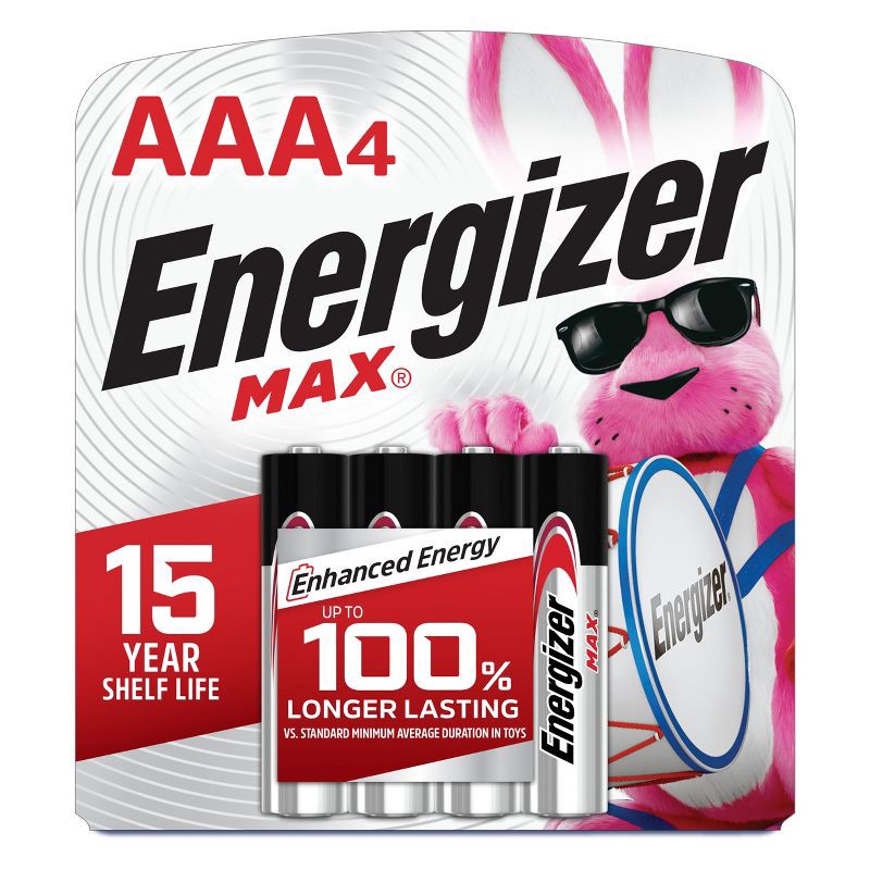 slide 1 of 10, Energizer Max AAA Batteries - 4pk Alkaline Battery, 4 ct