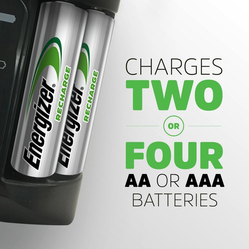 slide 2 of 7, Energizer Recharge Pro Charger for NiMH Rechargeable AA and AAA Batteries, 1 ct