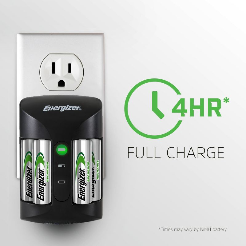 slide 3 of 7, Energizer Recharge Pro Charger for NiMH Rechargeable AA and AAA Batteries, 1 ct