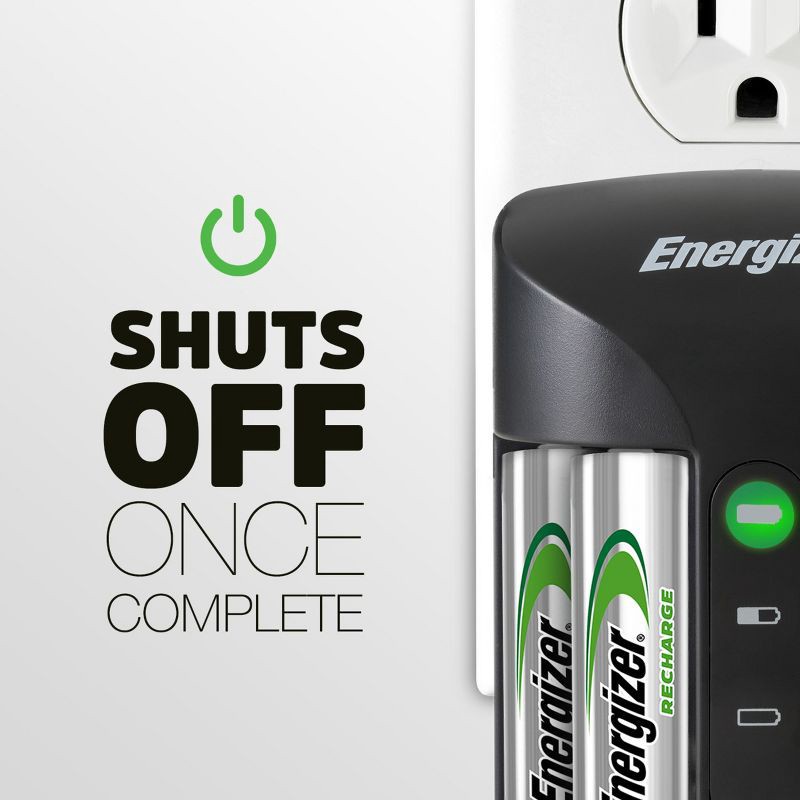 slide 6 of 7, Energizer Recharge Pro Charger for NiMH Rechargeable AA and AAA Batteries, 1 ct