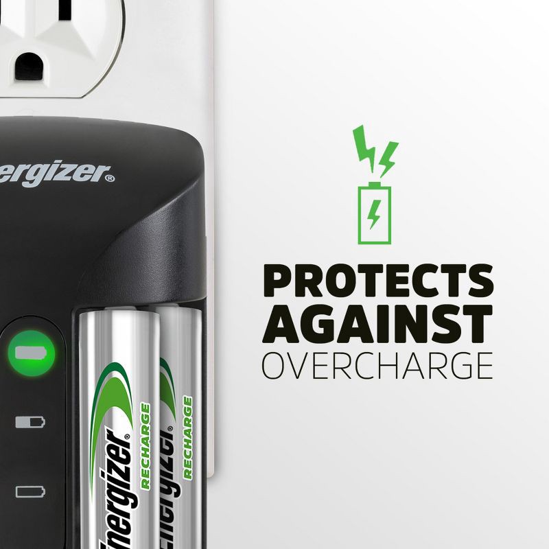 slide 7 of 7, Energizer Recharge Pro Charger for NiMH Rechargeable AA and AAA Batteries, 1 ct