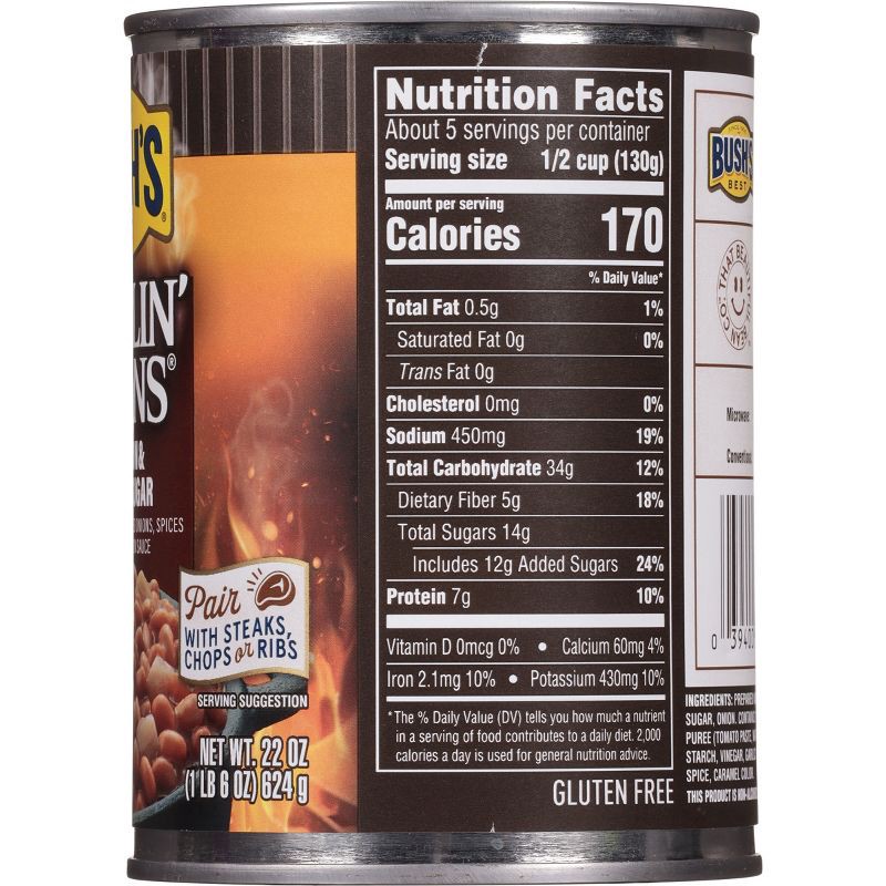 slide 4 of 7, Bush's Gluten Free Bourbon and Brown Sugar Grillin' Beans - 22oz, 22 oz