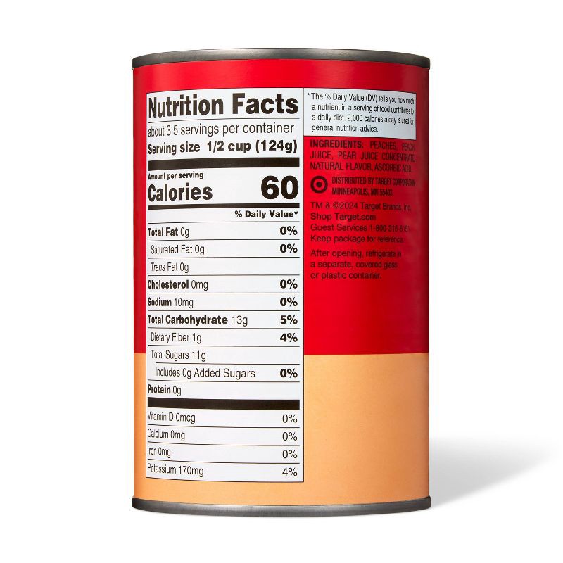 slide 2 of 3, Sliced Peaches in 100% Juice 14.5oz - Market Pantry™, 14.5 oz