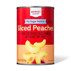 No Sugar Added Sliced Peaches 15oz - Market Pantry™