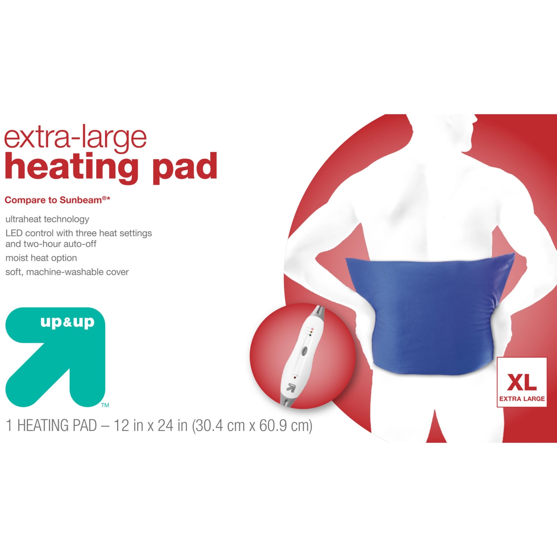 slide 1 of 5, up & up Heating Pad - King Sized, 1 ct