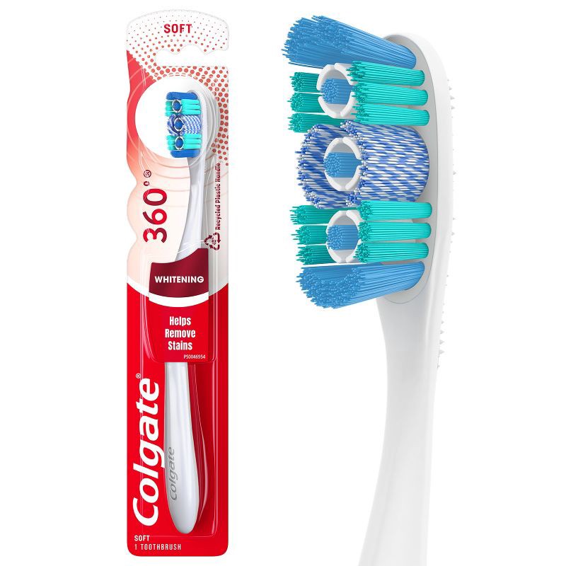 slide 1 of 8, Colgate 360 Optic White Whitening Toothbrush Soft - 1ct, 1 ct