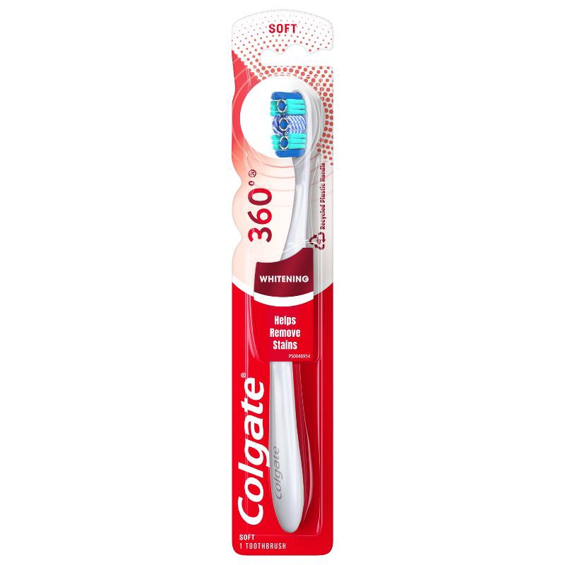 slide 8 of 11, Colgate 360 Optic White Whitening Toothbrush - Soft, 1 ct