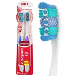 Colgate 360 Optic White Whitening Toothbrush - Soft - 2ct