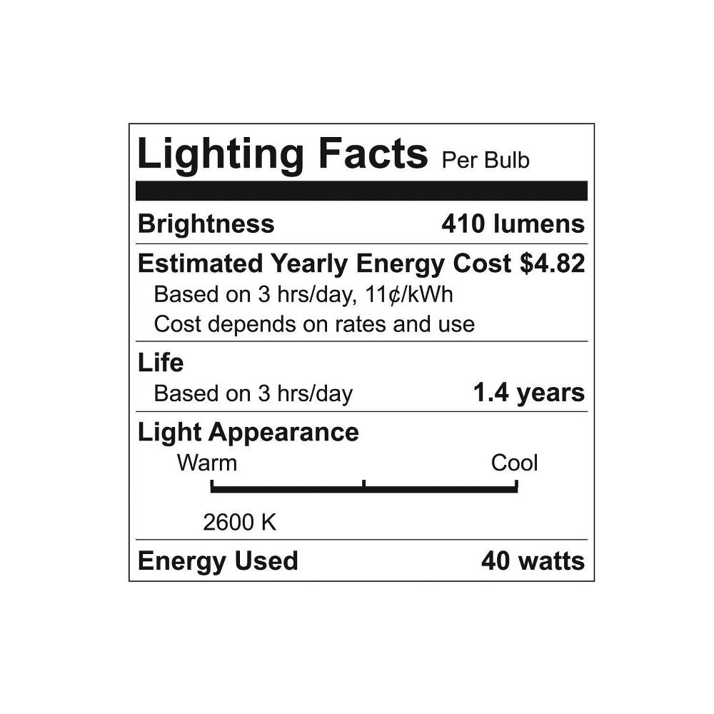 slide 3 of 3, GE Household Lighting GE 40w 4pk G25 Incandescent Clear Light Bulb White, 4 ct