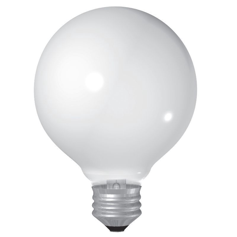 slide 2 of 3, GE Household Lighting GE 25w 4pk G25 Incandescent Light Bulb White, 4 ct
