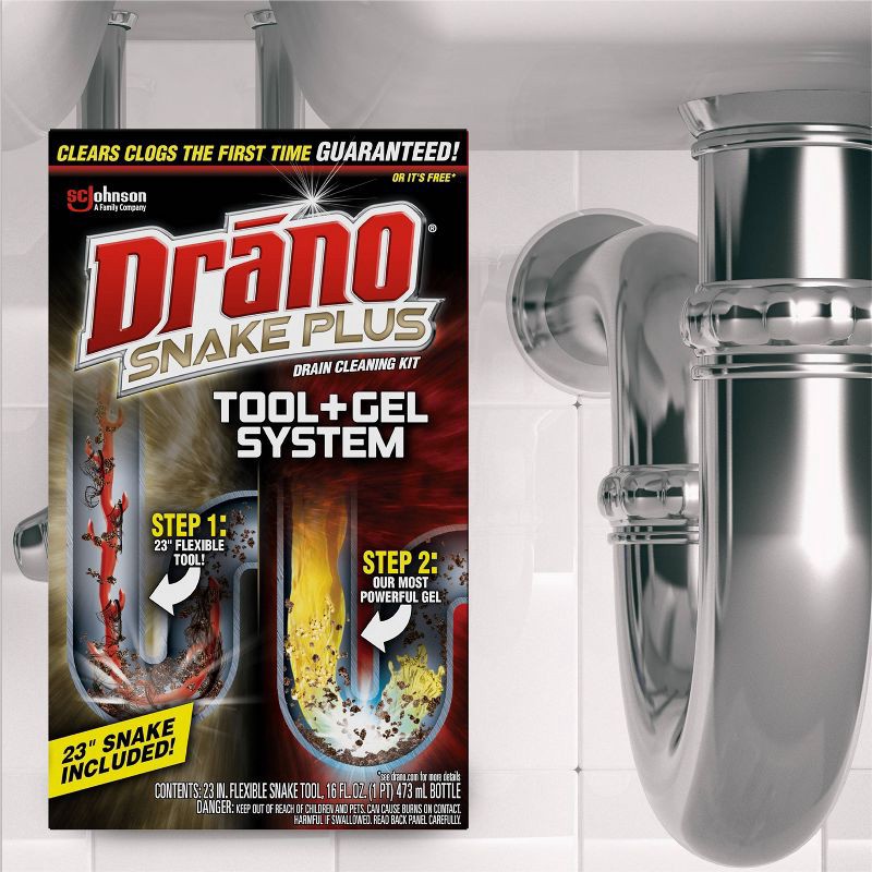 slide 2 of 7, Drano Snake Plus Tool + Gel System - 16oz, 16 oz