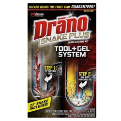 Drano Drain Snake Tool + Gel Drain Cleaner Kit - 16oz