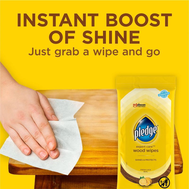 slide 6 of 13, Pledge Multisurface Enhancing Wipes - Lemon - 24ct, 24 ct